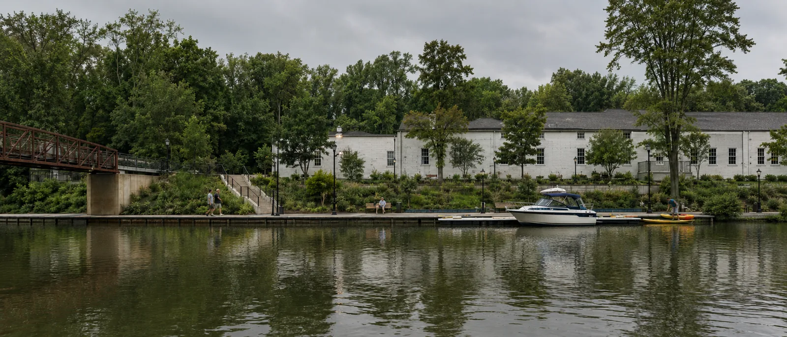 Canalside Commons on the Erie Canal in Fairport, New York